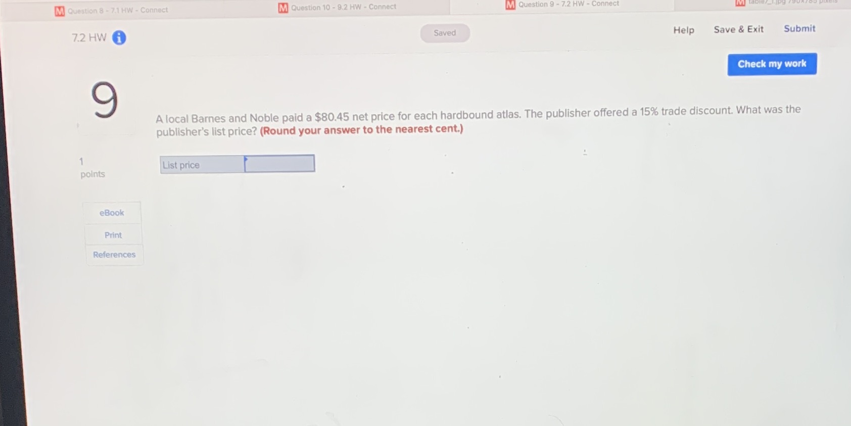 M Question 8 - 7.1 HW - Connect M Question 10 -