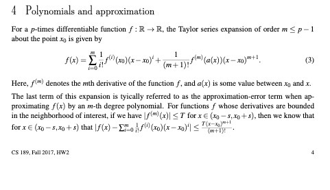 4 Polynomials and approximation For a p-times