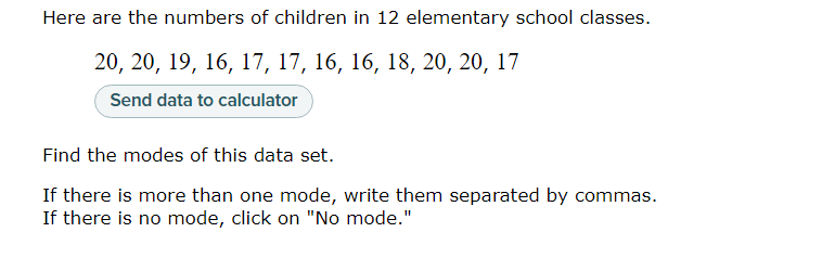Here are the numbers of children in 12 elementary
