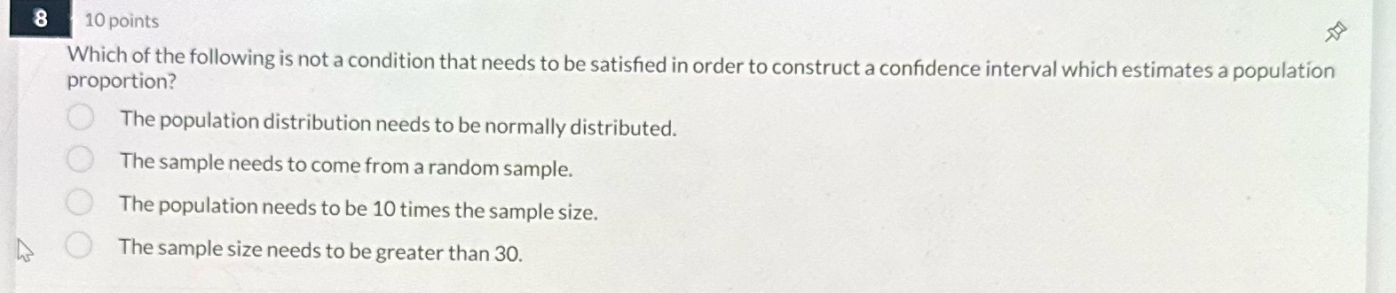 8 10 points Which of the following is not a