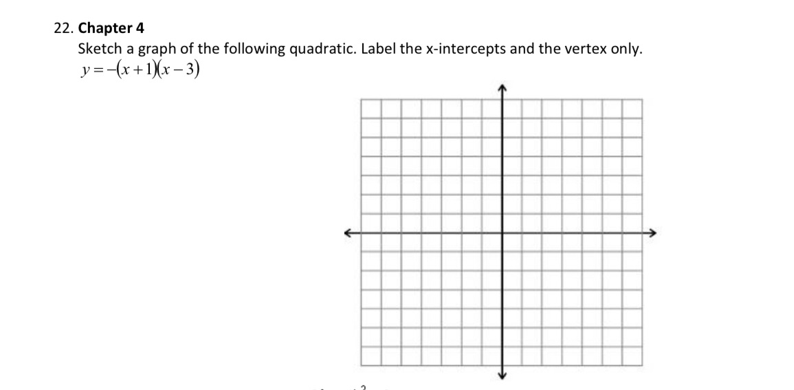22. Chapter 4 Sketch a graph of the following