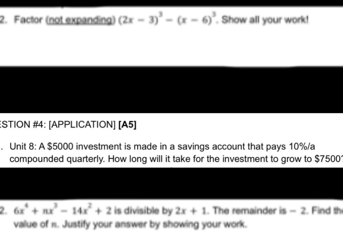 Answer these 3 questions please! 2. Factor (not