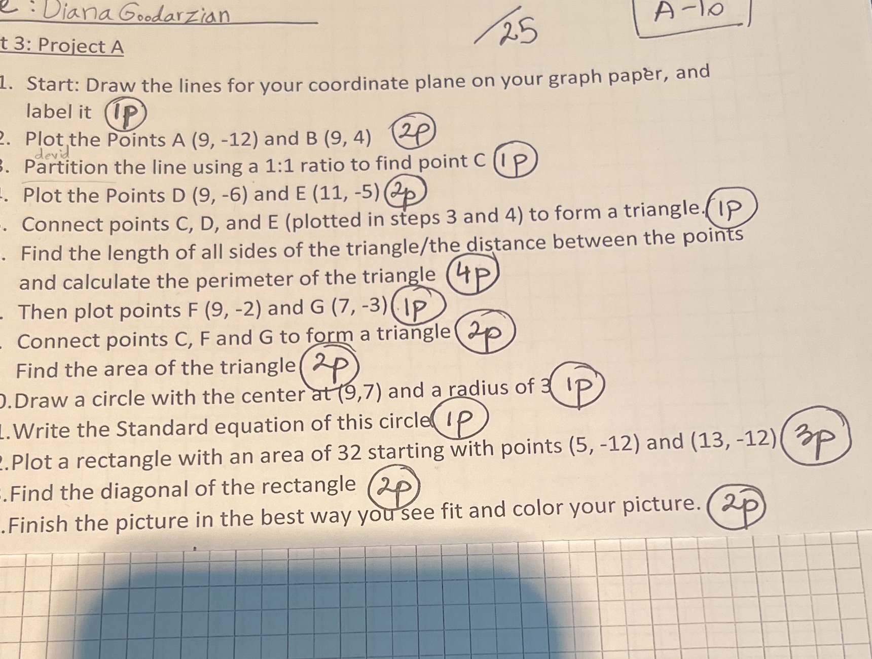 2 : Diana Goodarzion A- 10 t 3: Project A 25 1.
