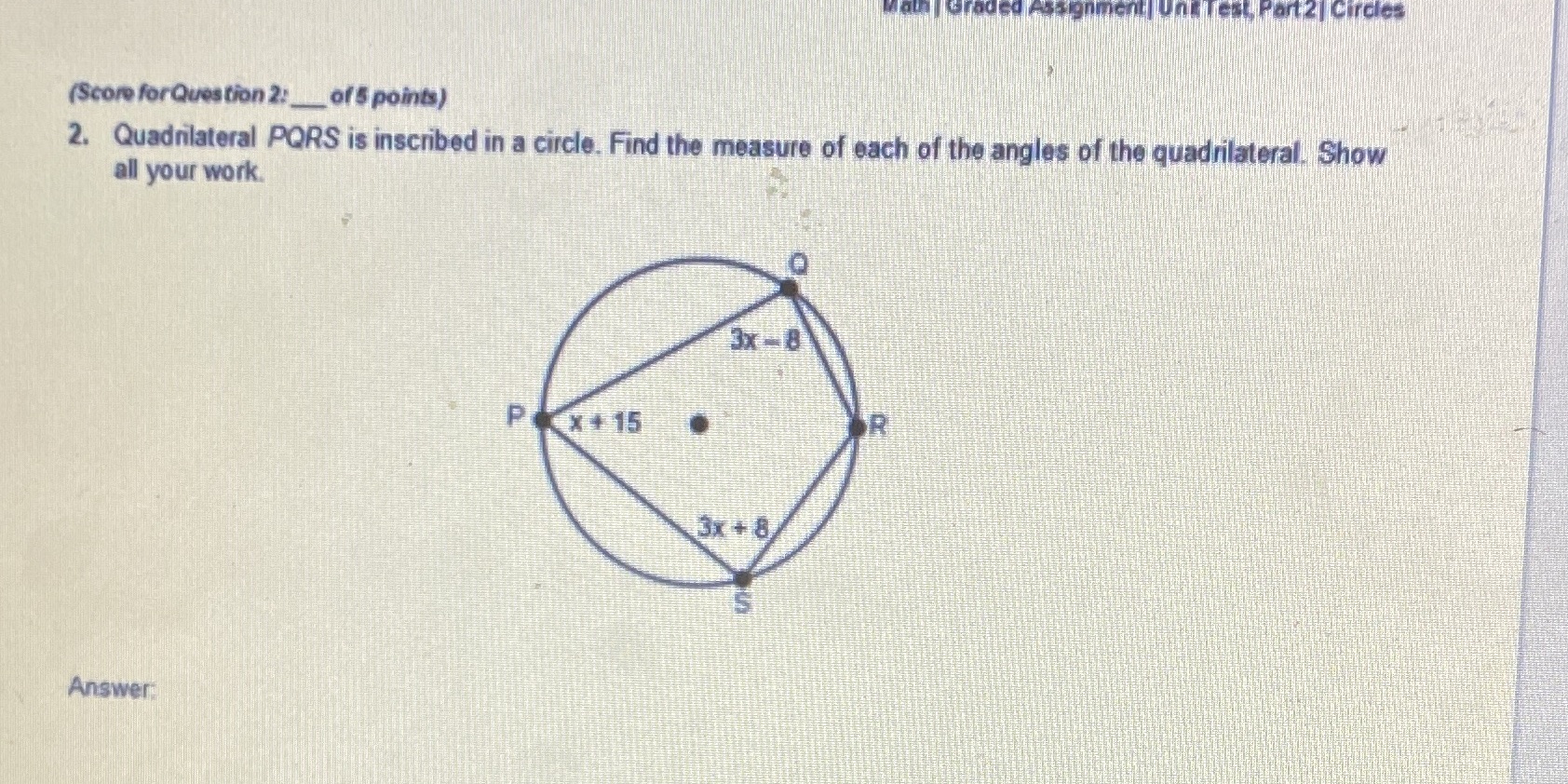 Math |Graded Assignment Unifijest Part 2] Circles