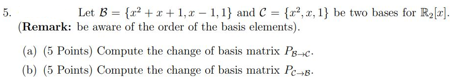 5. Let B = {$2 + :13 + 1,3: 1,1} and C = {$2,55,