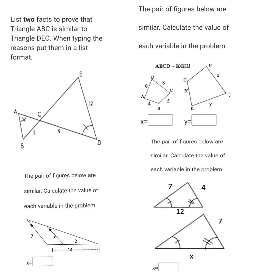 please answer each one The pair of figures below
