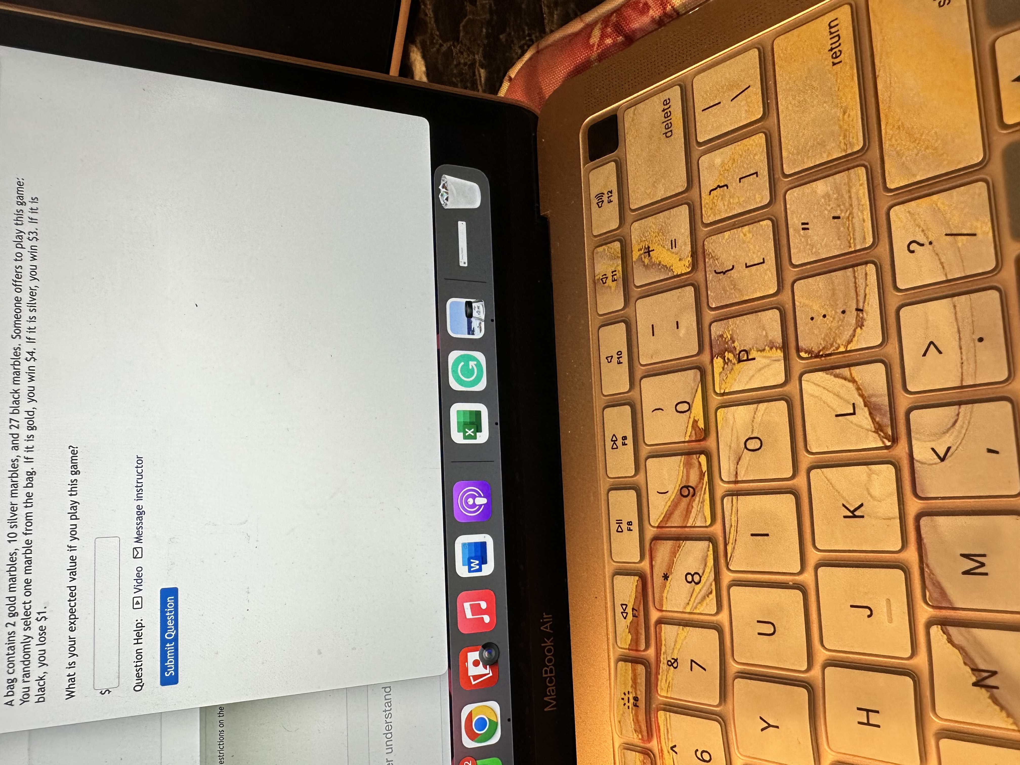 Question 1 0/1 pt 9 100 @ Deta A bag contains 3