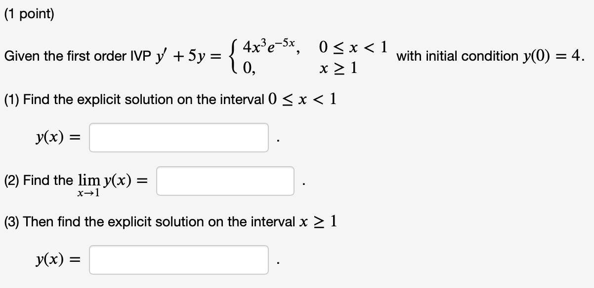 3 Questions are as follows: (1 point) A first