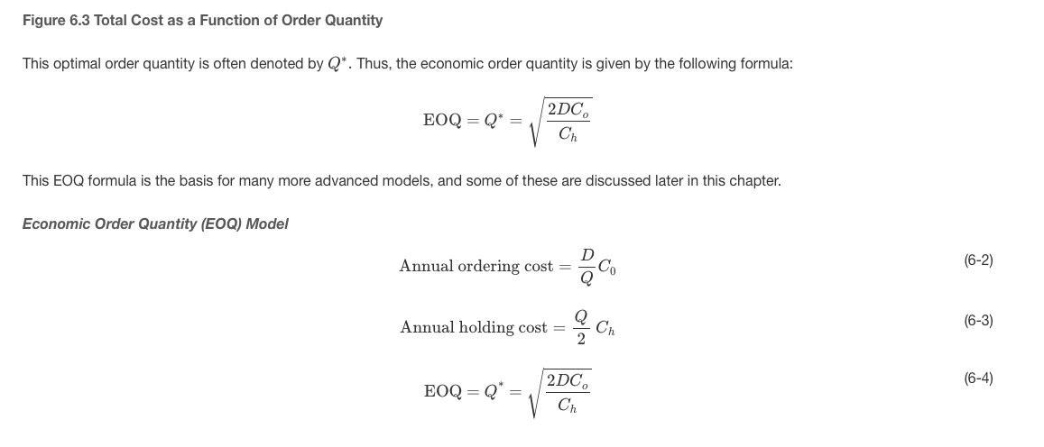Figure 6.3 on page 191 shows inventory costs