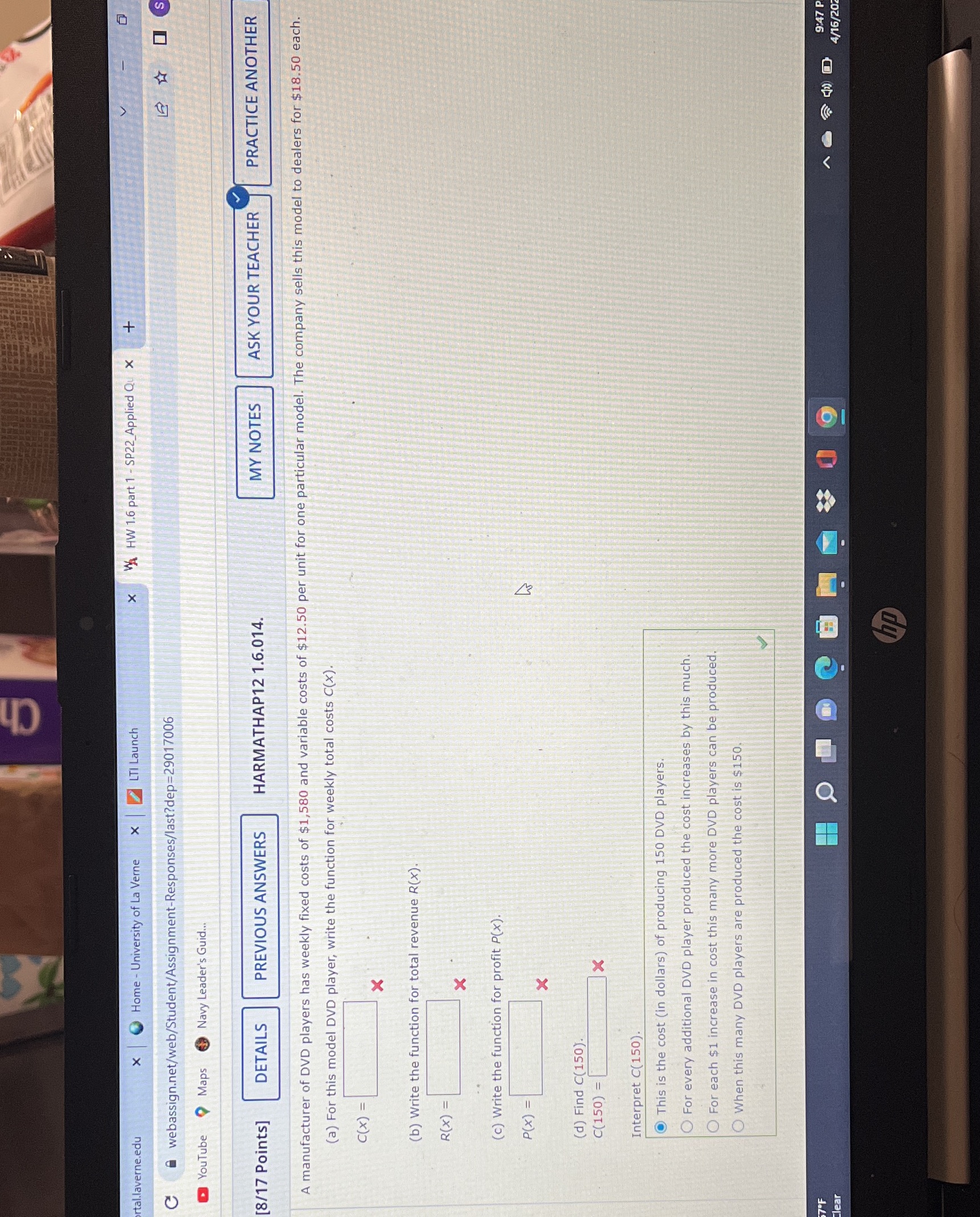 D tal.laverne.edu X Home - University of La Verne