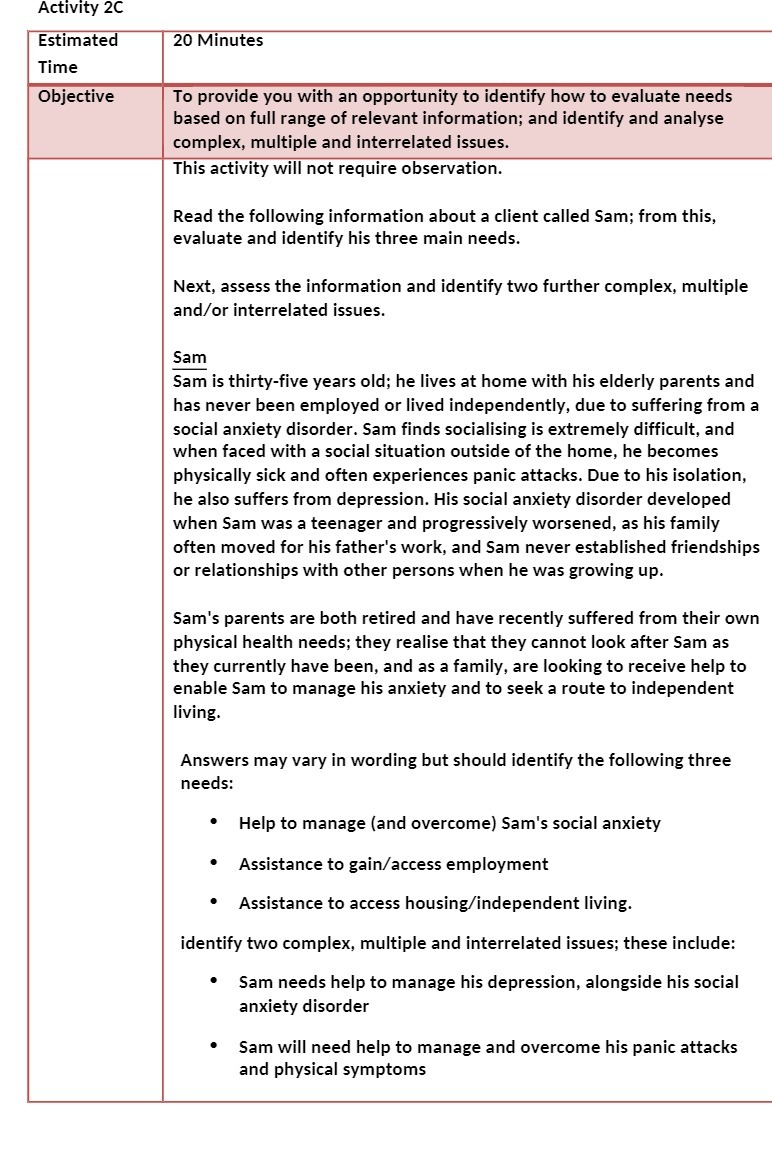 Activity 2c Estimated 2!] Minutes Time Objective