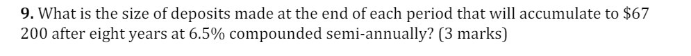 9. What is the size of deposits made at the end