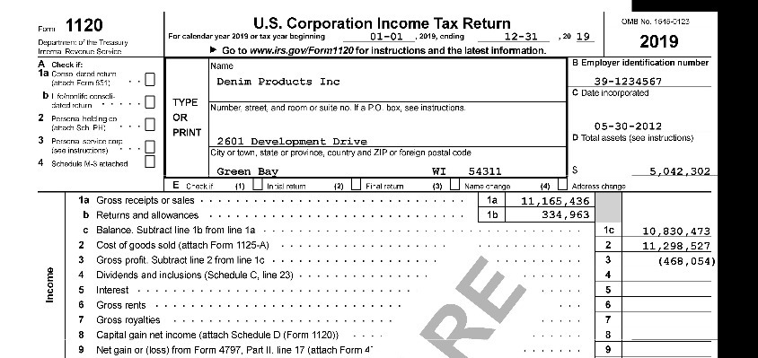 FurII 1120 U.S. Corporation Income Tax Return OMB