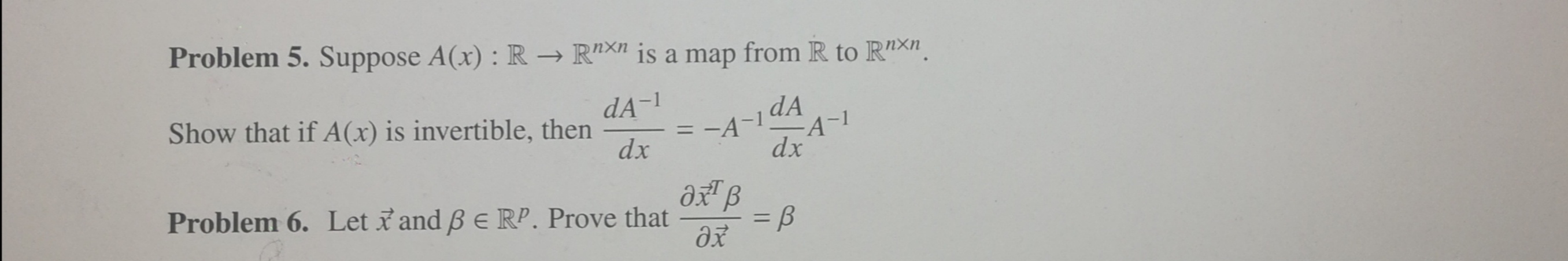 Using the denominator layout notation