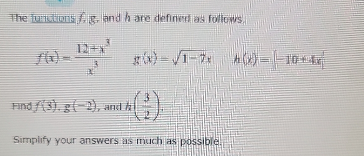 The functions Zig, and h are defined as follows.