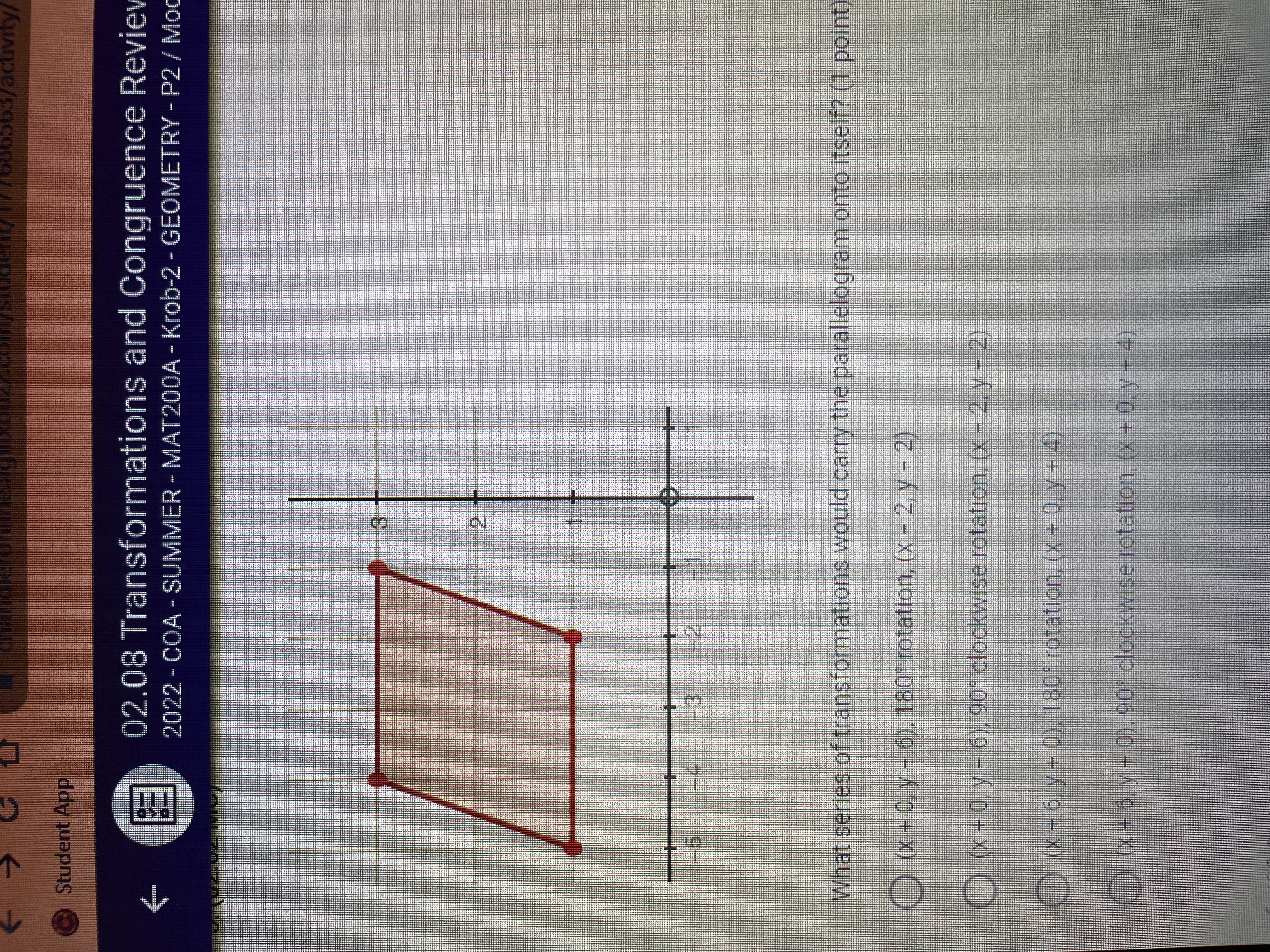 Student App 02.08 Transformations and Congruence