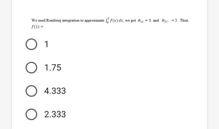 We used Romberg integration to approximate J.