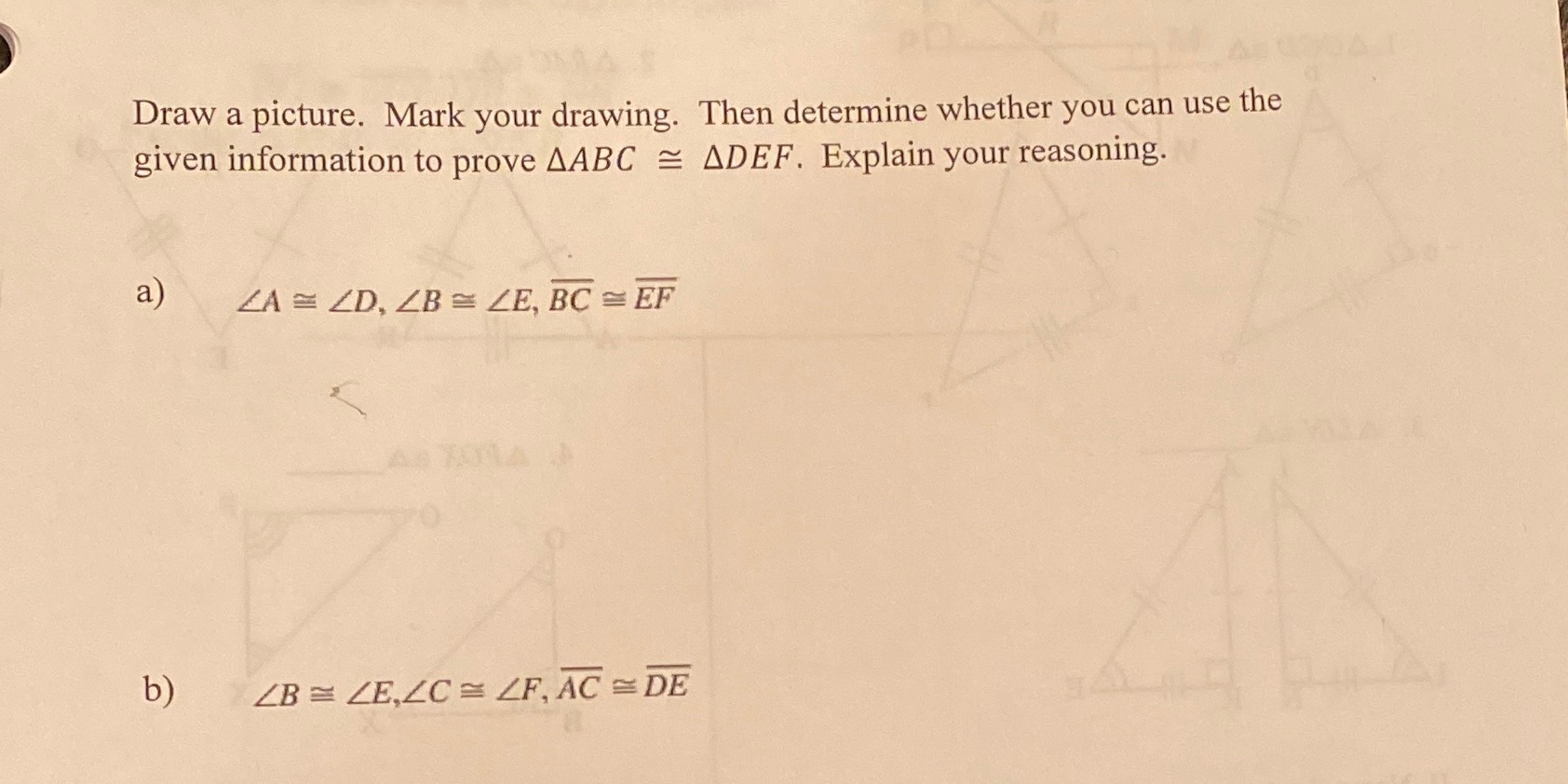Draw a picture. Mark your drawing. Then determine