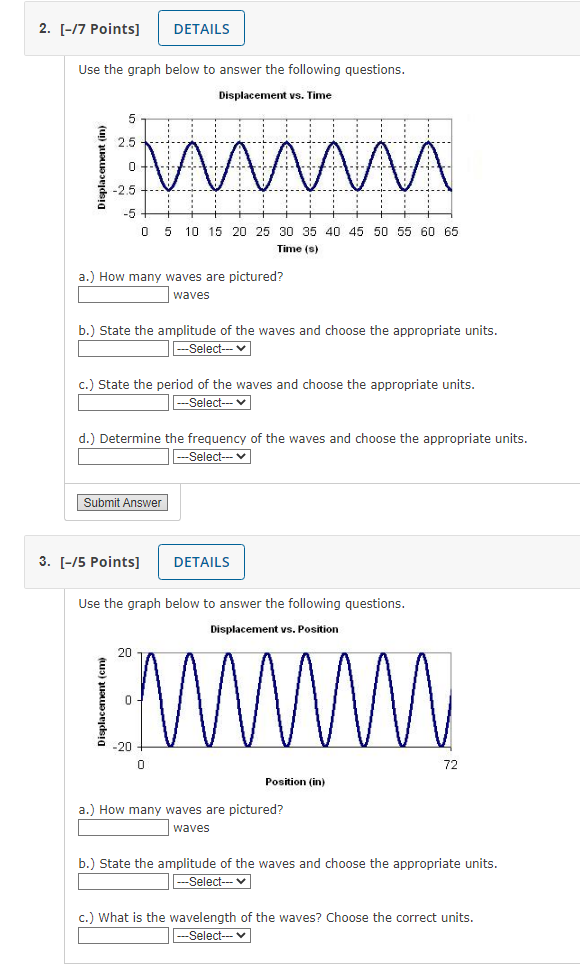 2. [-/7 Points] DETAILS Use the graph below to