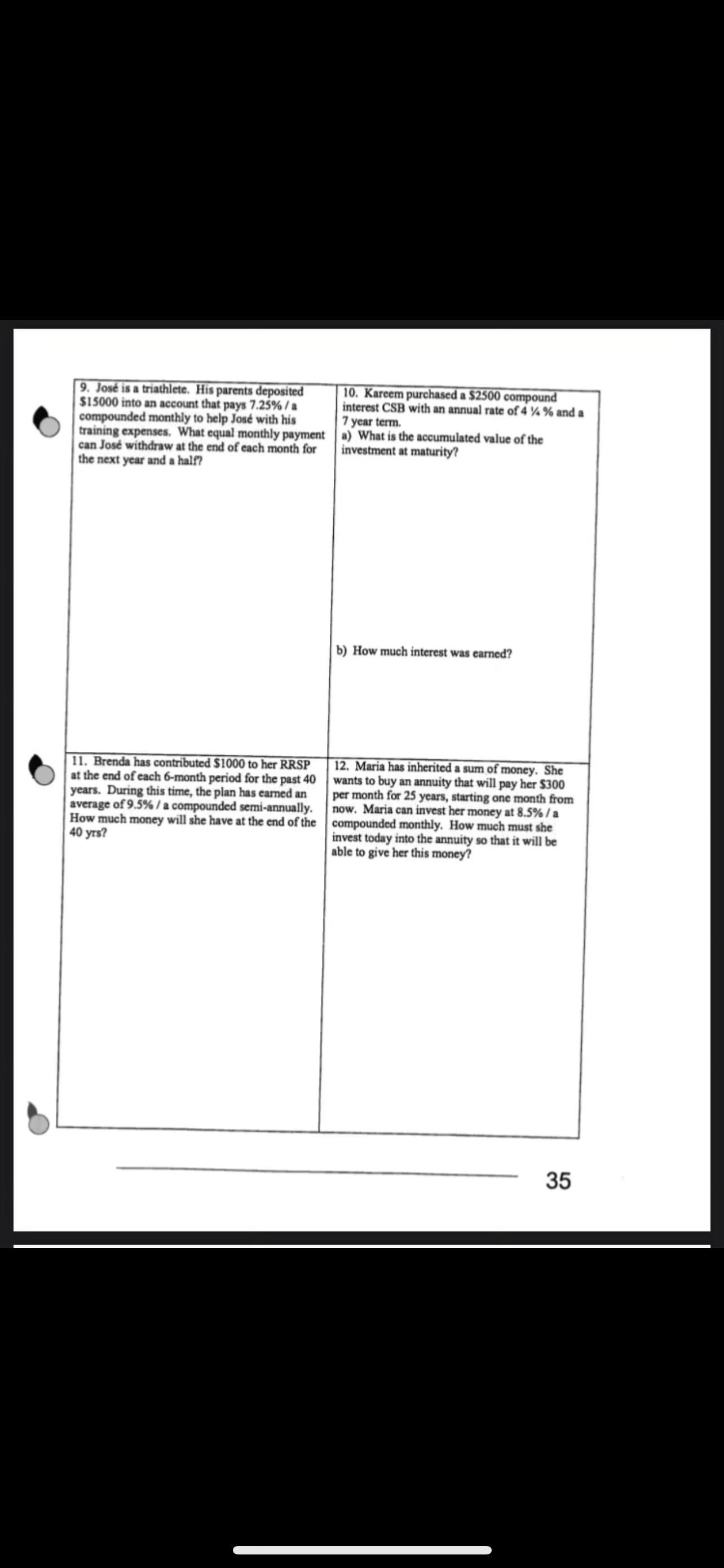 Activity 1: Financial Dilemmas - Which Formula To