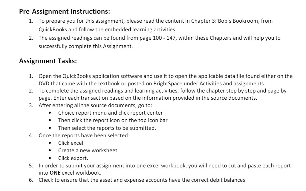 Pre-Assignment Instructions: 1. 2. To prepare you