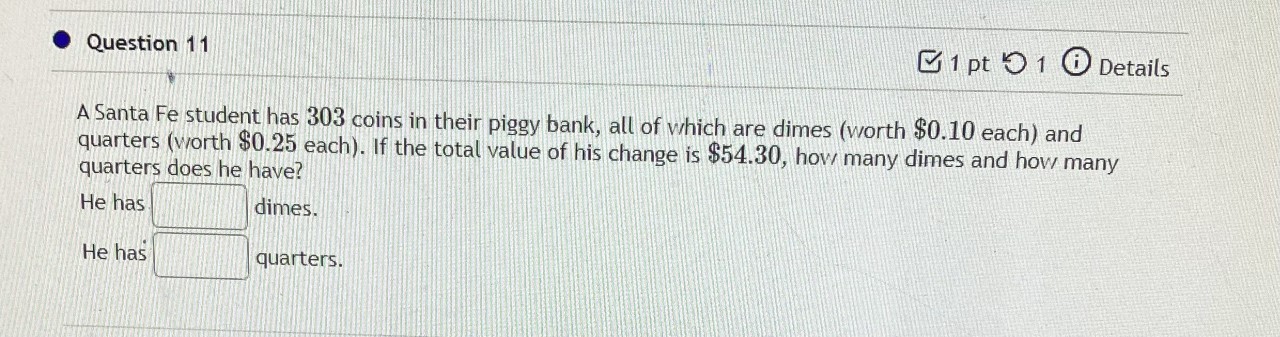 . Question 11 C 1pt 9 1 0 Details A Santa Fe