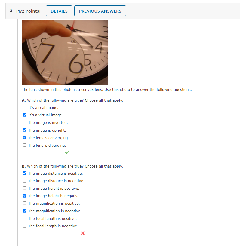 3. [1/2 Points] DETAILS PREVIOUS ANSWERS The lens