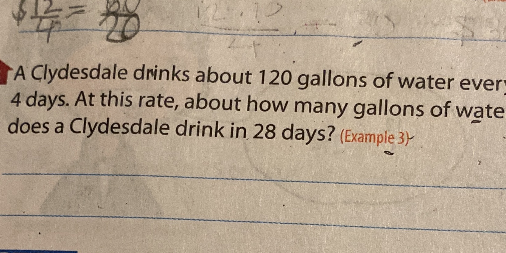 A Clydesdale drinks about 120 gallons of water