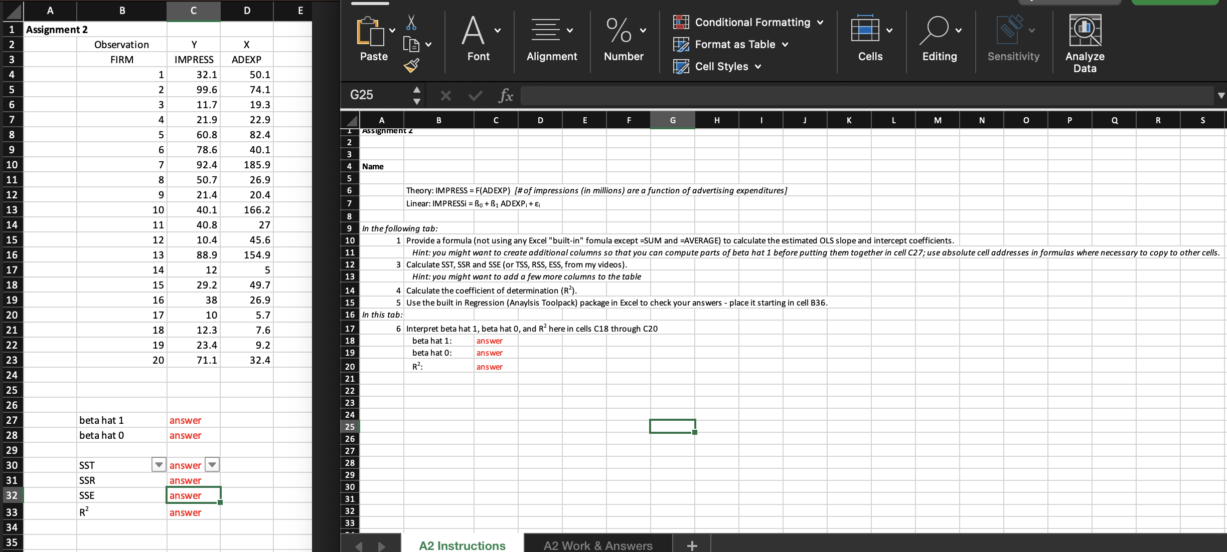 B C D E 1 Assignment 2 A . % Conditional