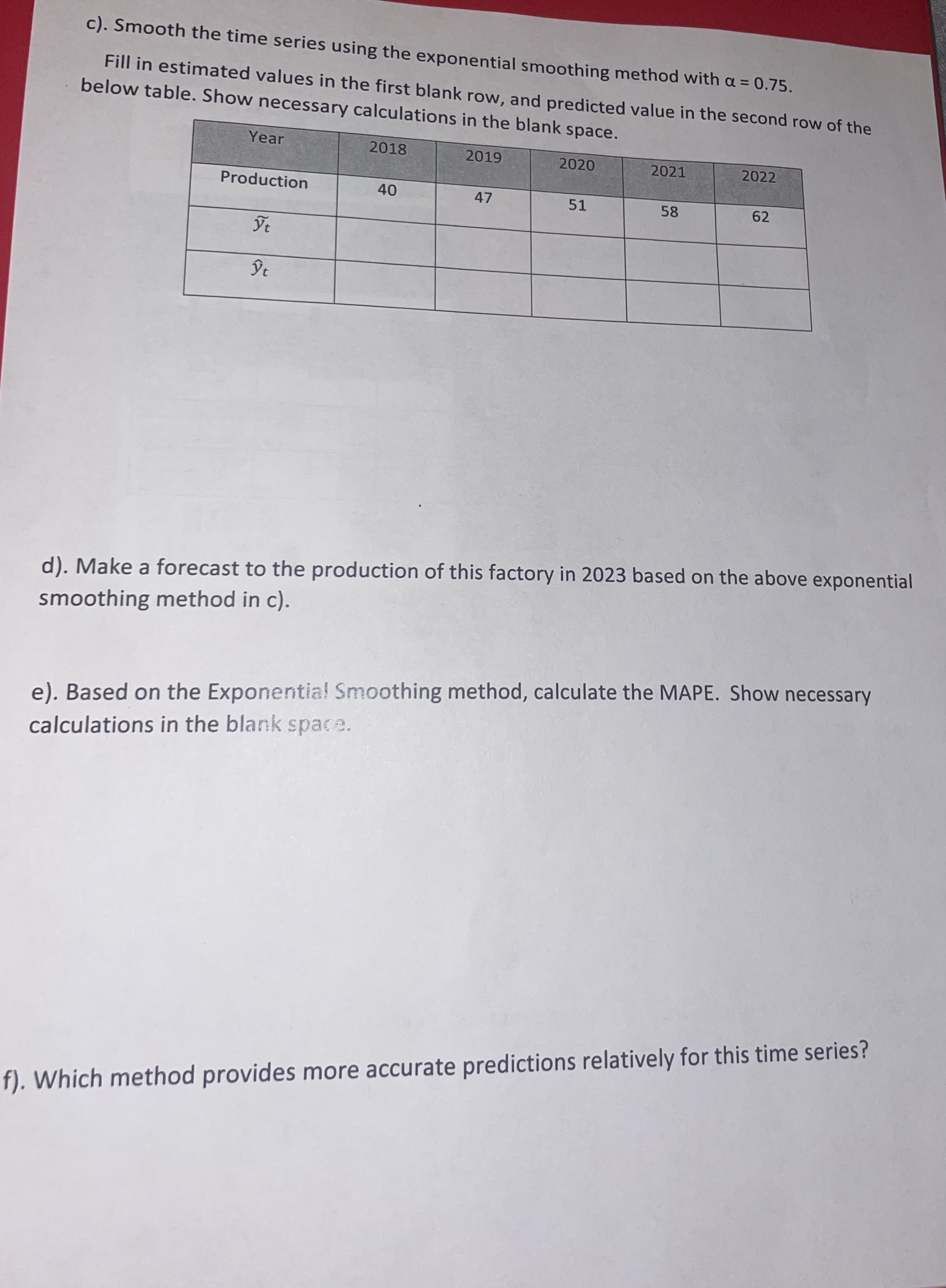 c). Smooth the time series using the exponential