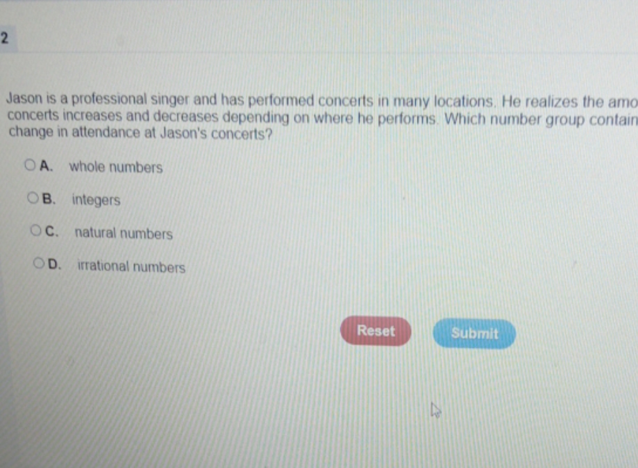 the real number system Jason is a professional
