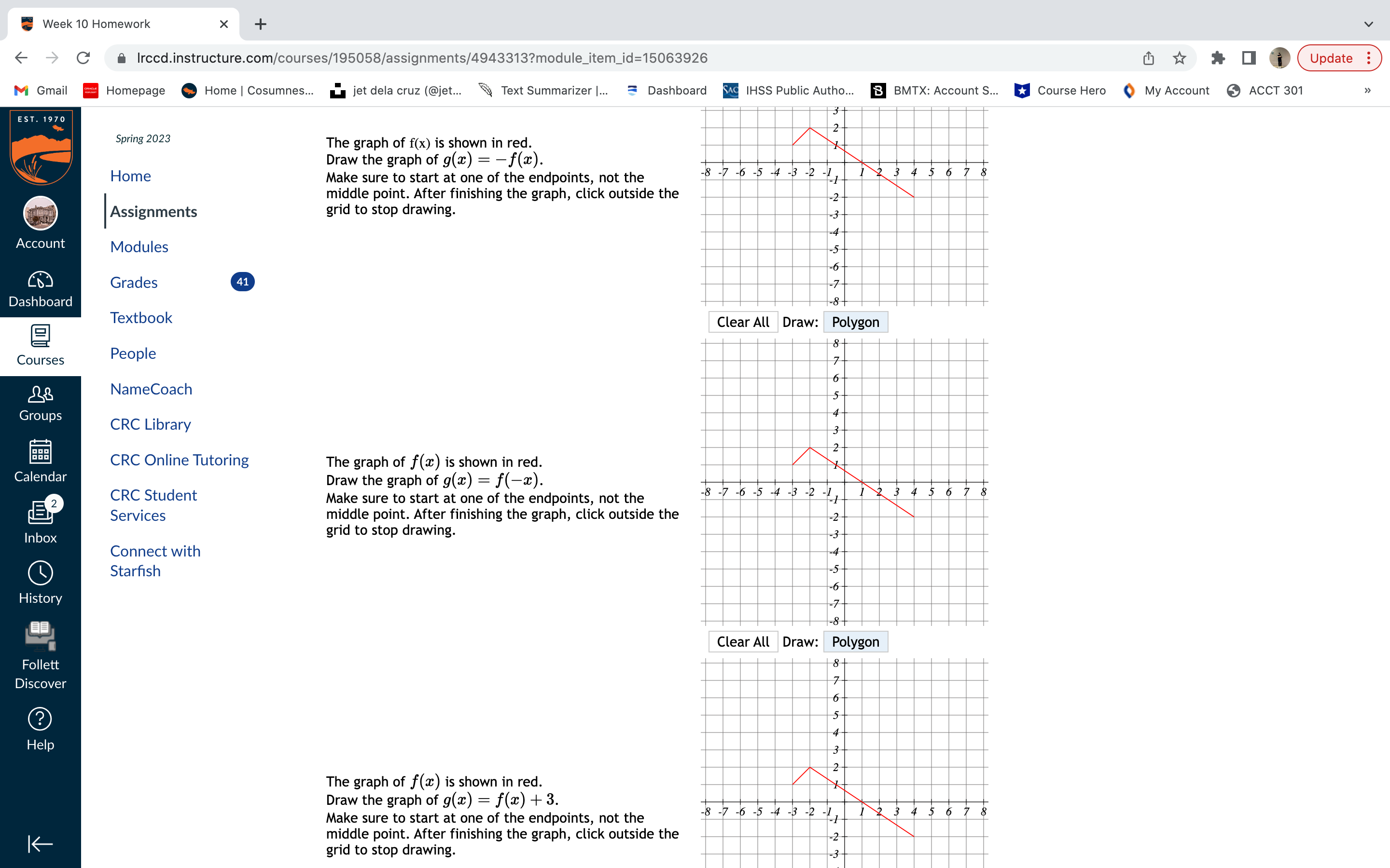 Week 10 Homework X +