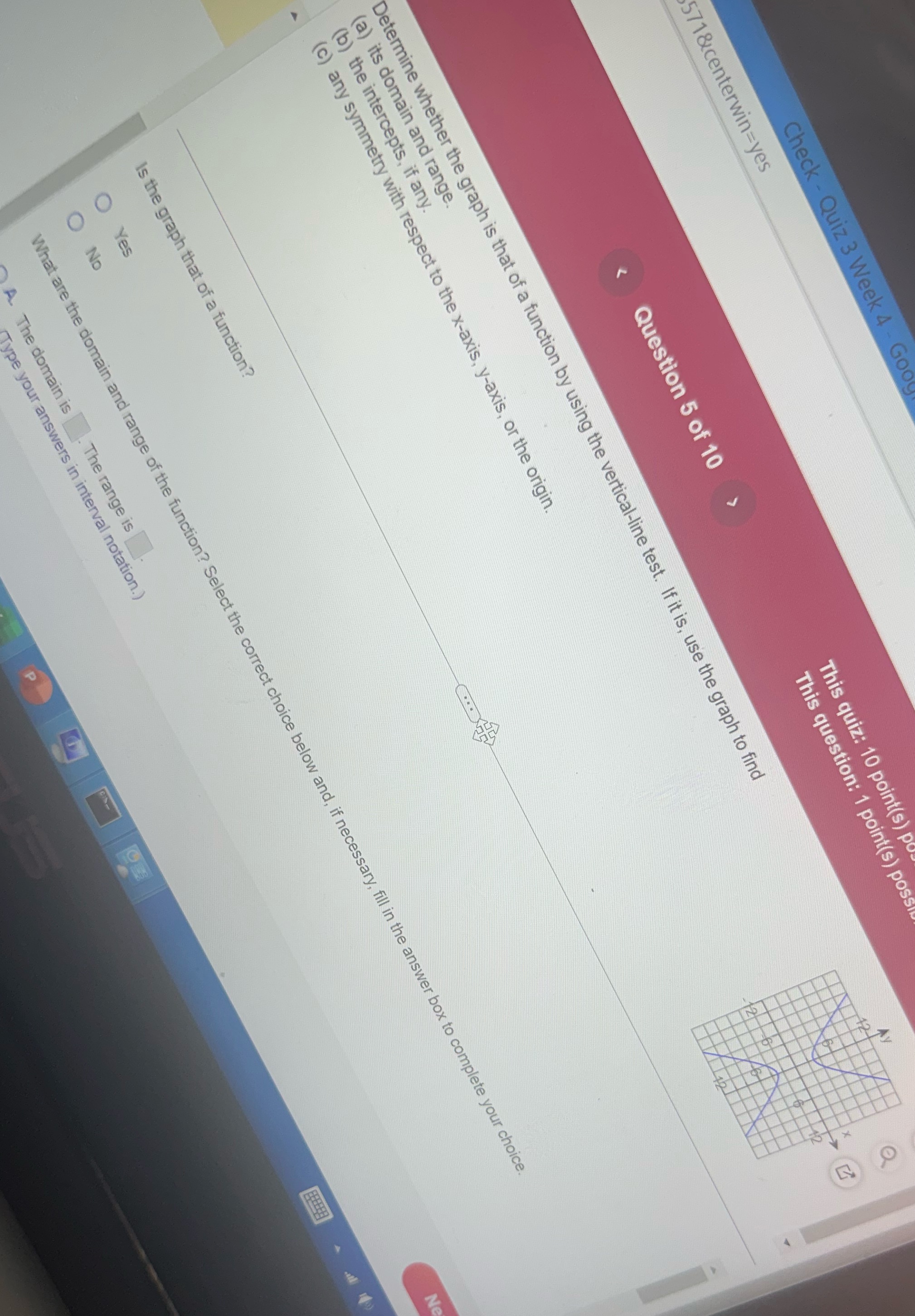 What is the intercepts of the function If the