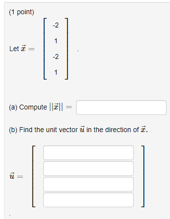 1. Find the position vector (i.e. the direction