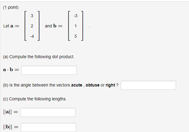 1. Find the position vector (i.e. the direction