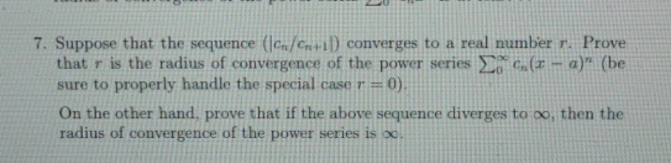 Please solve #7. Subject: Real Analysis, Topic: