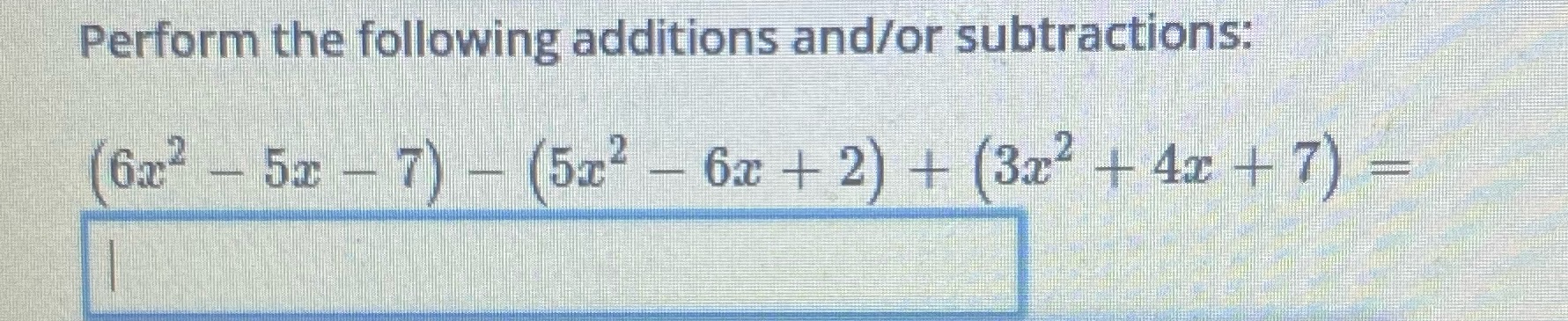 I got x^2 +8x-2 and it said it was wrong \f