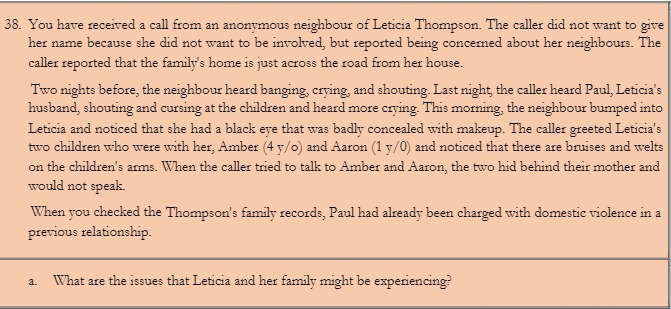 38. You have received a call from an anonymous