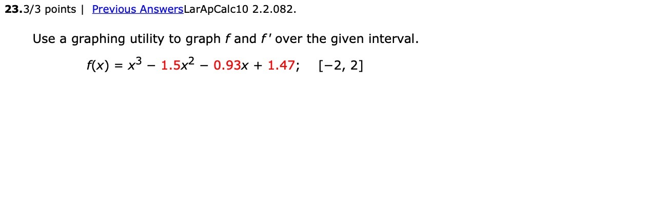 23.3/3 points | Previous AnswersLarApCalc10