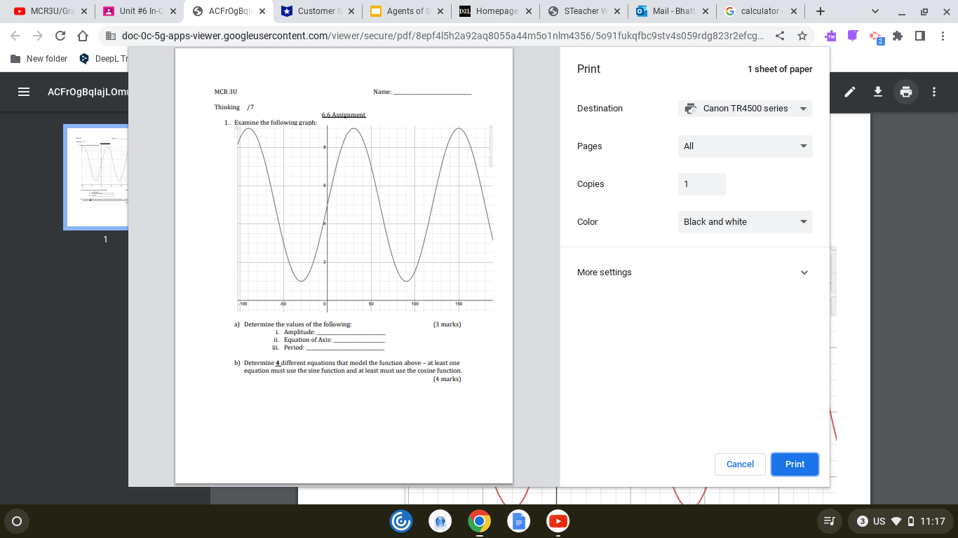 MCR3U/Gra X Unit #6 In-C x 5 ACFrogBqlz x *