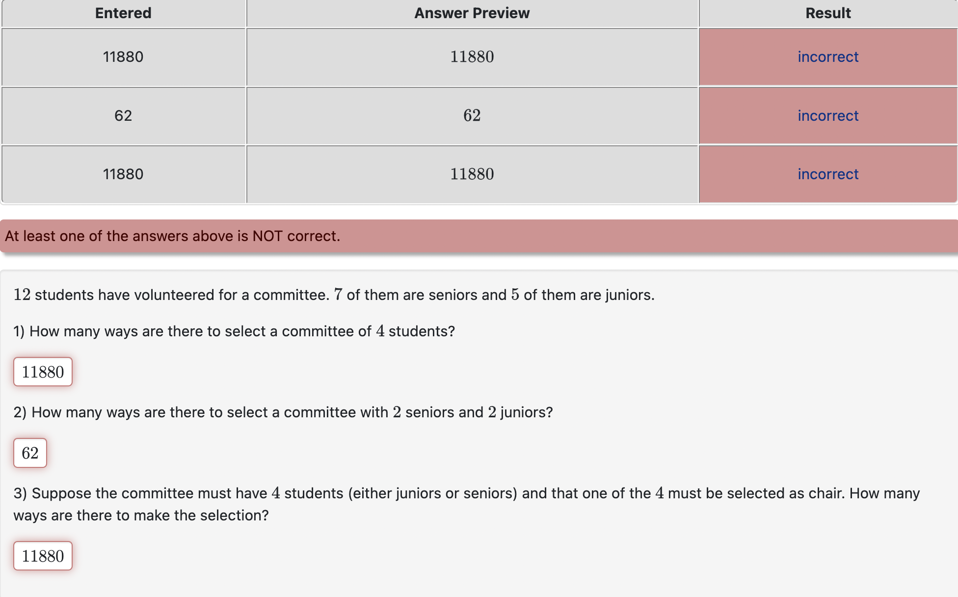 Entered Answer Preview Result 11880 11880 11880