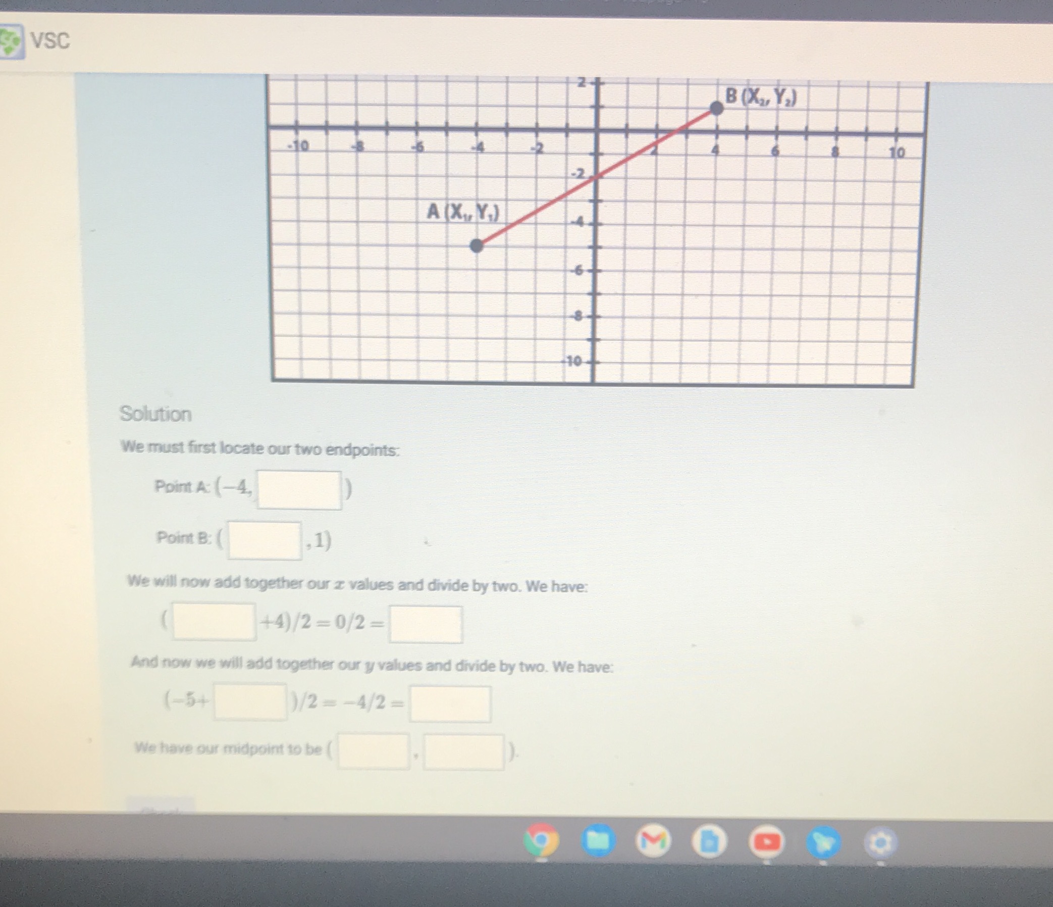VSC B (X., Y2) A X,, Y.) Solution We must first