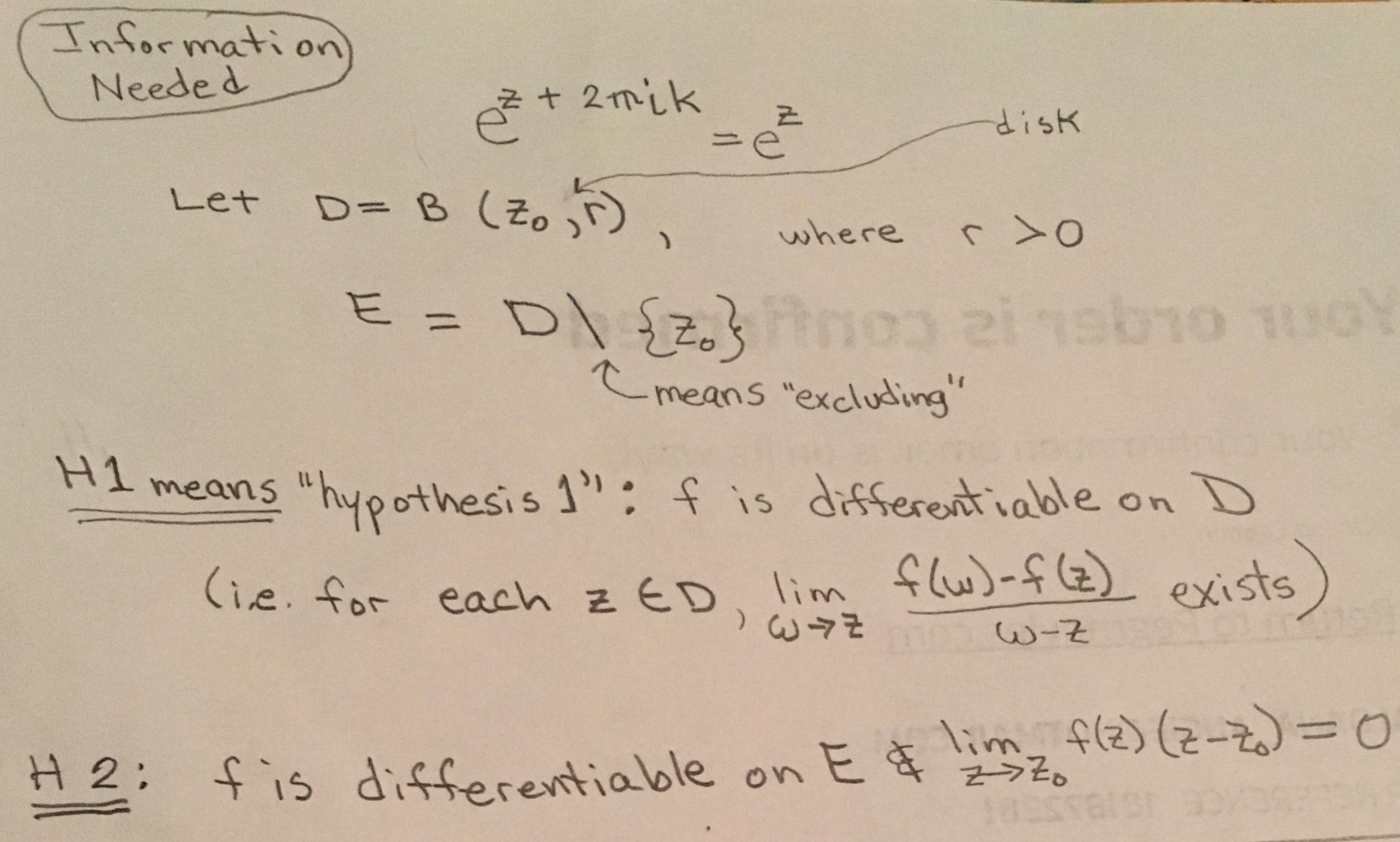 Please help me with this proof. The information