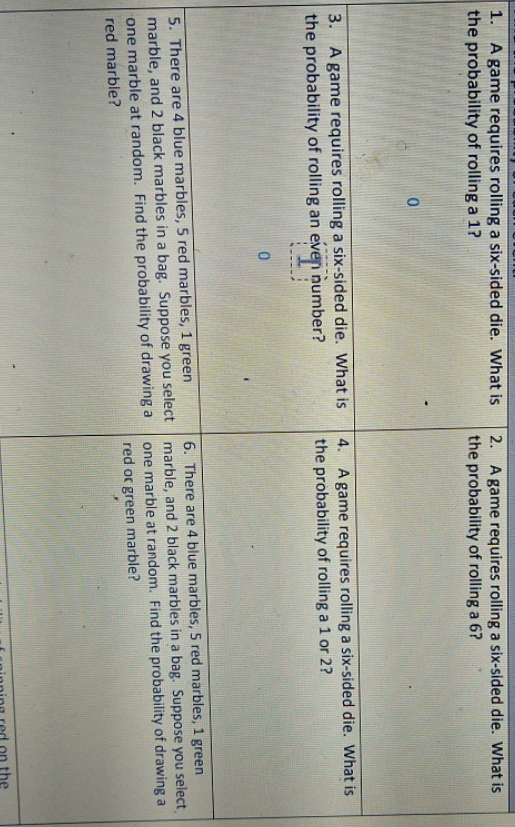 Need help with questions 1 thru 6 please 1. A