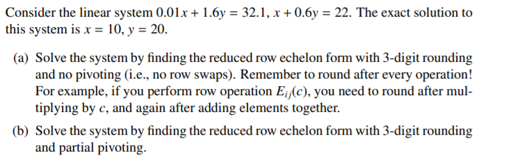 Linear algebra question: Consider the linear