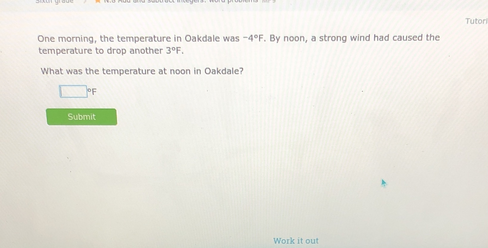 Tutori One morning, the temperature in Oakdale
