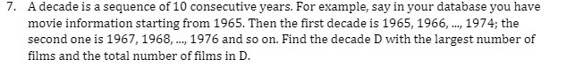 7. A decade is a sequence of 10 consecutive