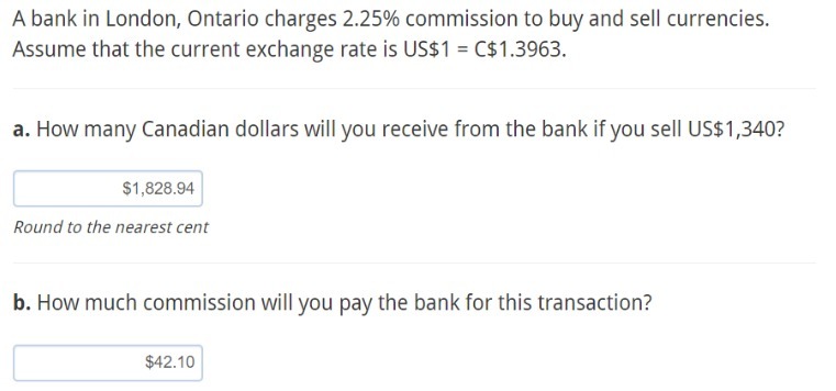 A bank in London, Ontario charges 2.25%
