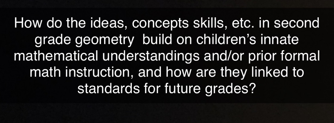 How do the ideas, concepts skills, etc. in second