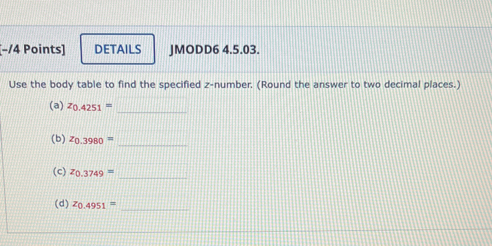-/4 Points] DETAILS JMODD6 4.5.03. Use the body